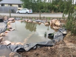 Wildlife Pond under construction