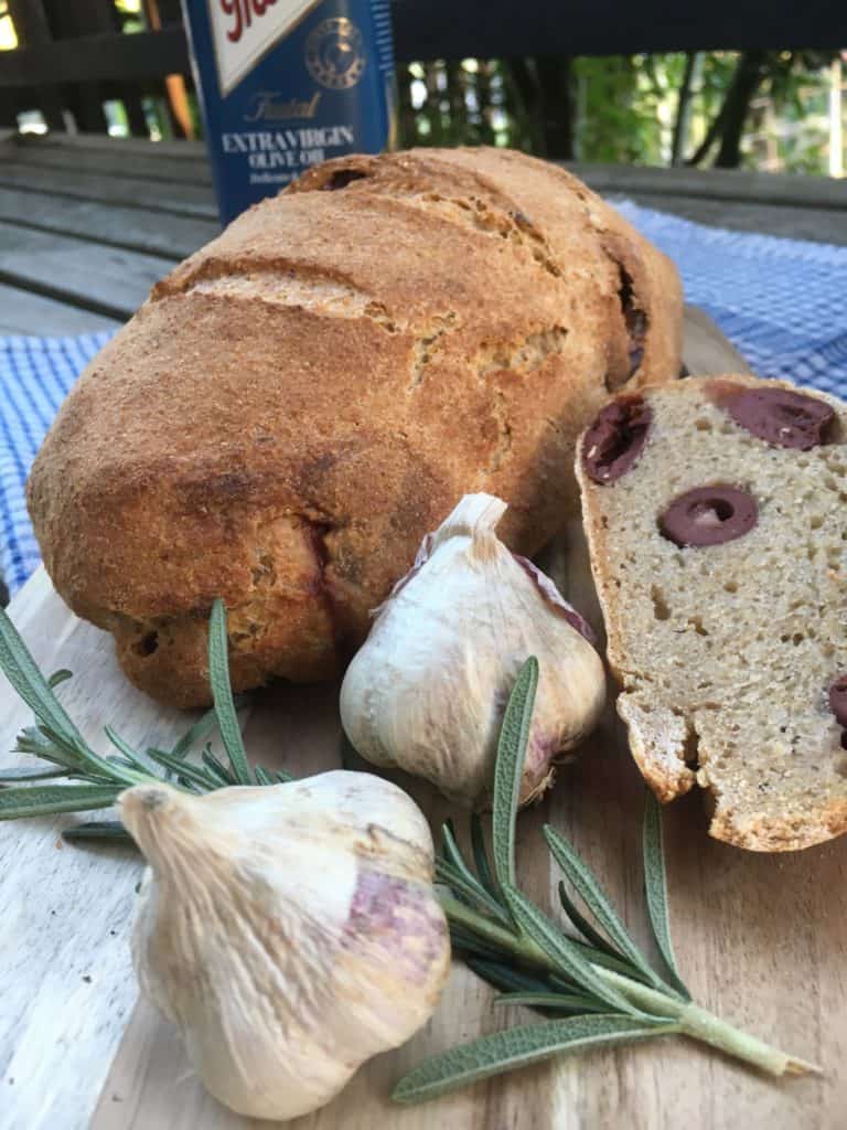 Whole Wheat Olive Bread