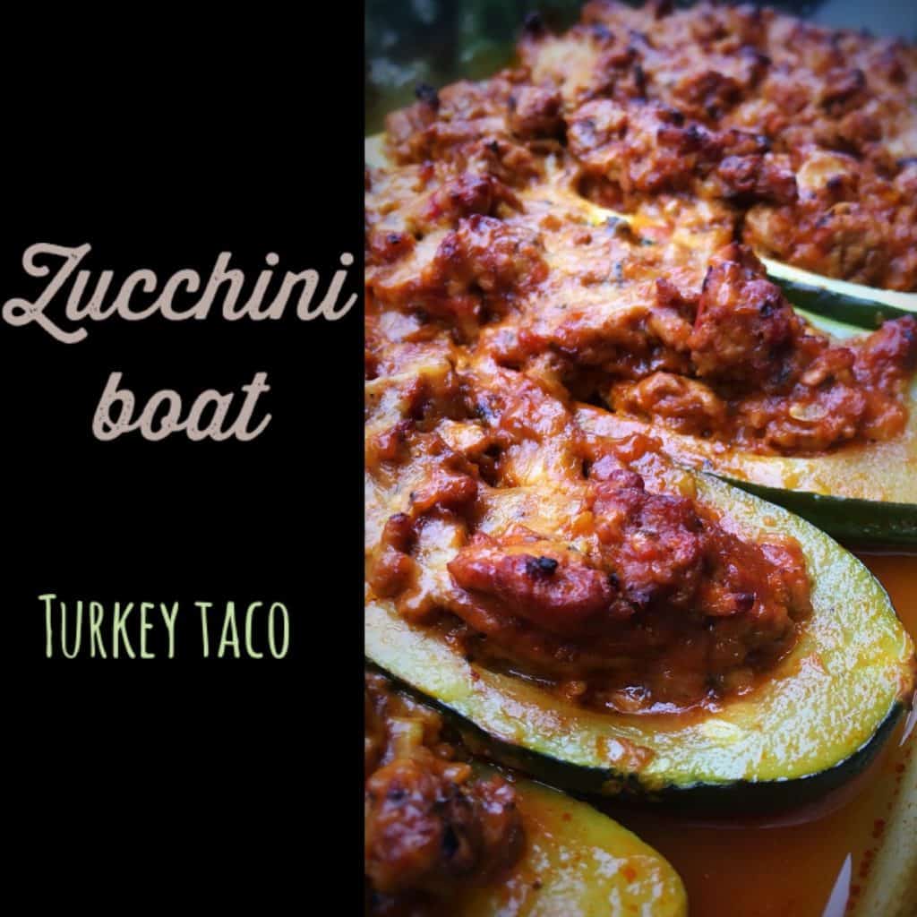 Zucchini Boat Turkey Taco