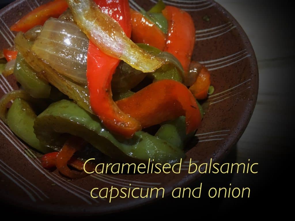 Caramelised Balsamic Capsicum and Onion-Sides-Everydaywits