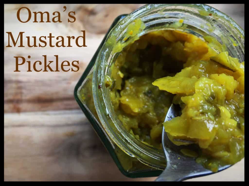 Oma's mustard pickles