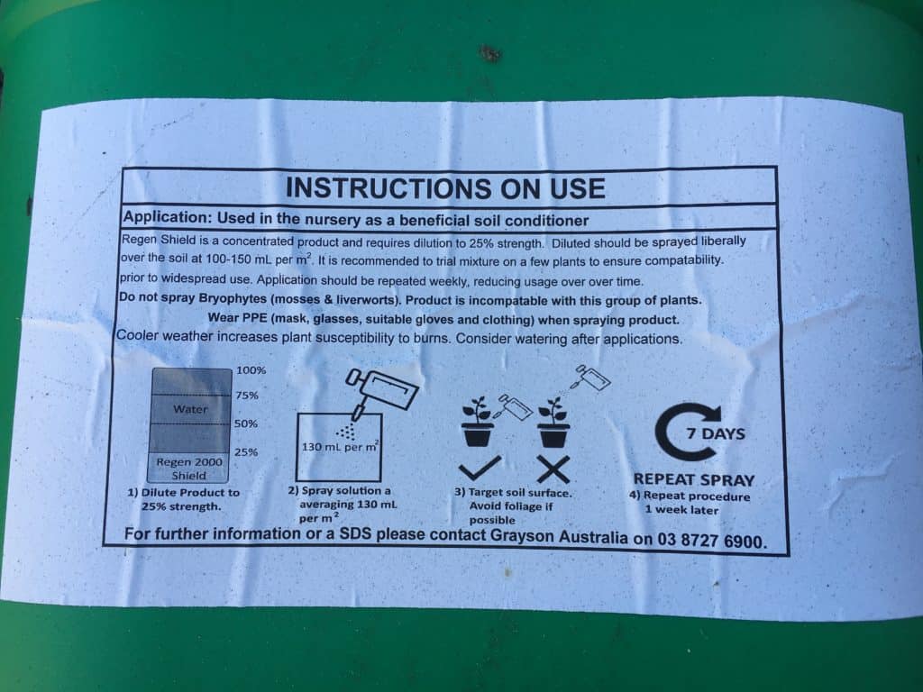 Regen shield mixing instructions