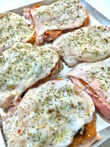 Italian chicken thighs ready to cook