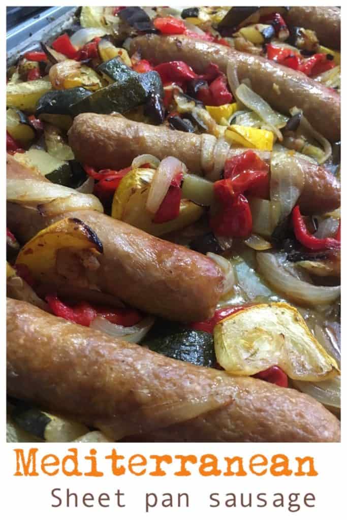 Mediterranean sheet pan sausages