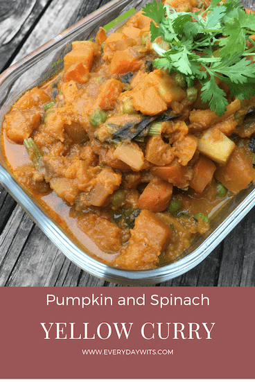 Pumpkin and Spinach Yellow Curry